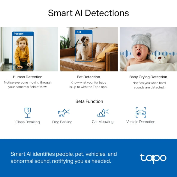 TP-Link Tapo TC72 Pan/Tilt AI Home Security Wi-Fi Camera TP-Link Tapo TC72 Pan/Tilt AI Home Security Wi-Fi Camera