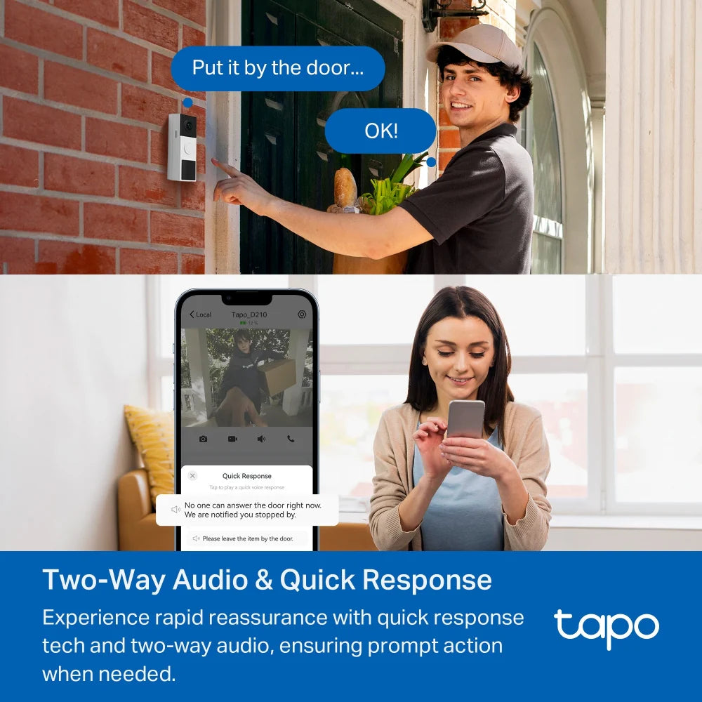 TP-Link Tapo D210 Video Doorbell Camera TP-Link Tapo D210 Video Doorbell Camera