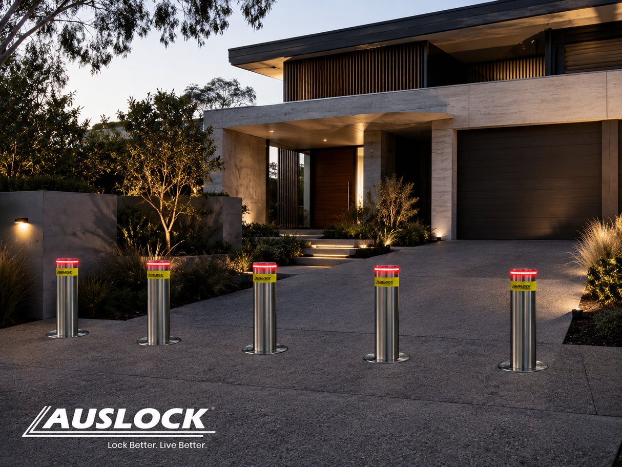 AUSLOCK Automatic Hydraulic Rising Bollards β Double Package AUSLOCK Automatic Hydraulic Rising Bollards β Double Package
