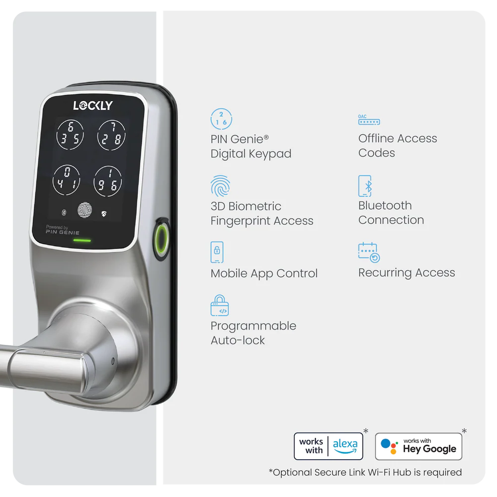Lockly Secure Plus Smart Lock Latch Lockly Secure Plus Smart Lock Latch