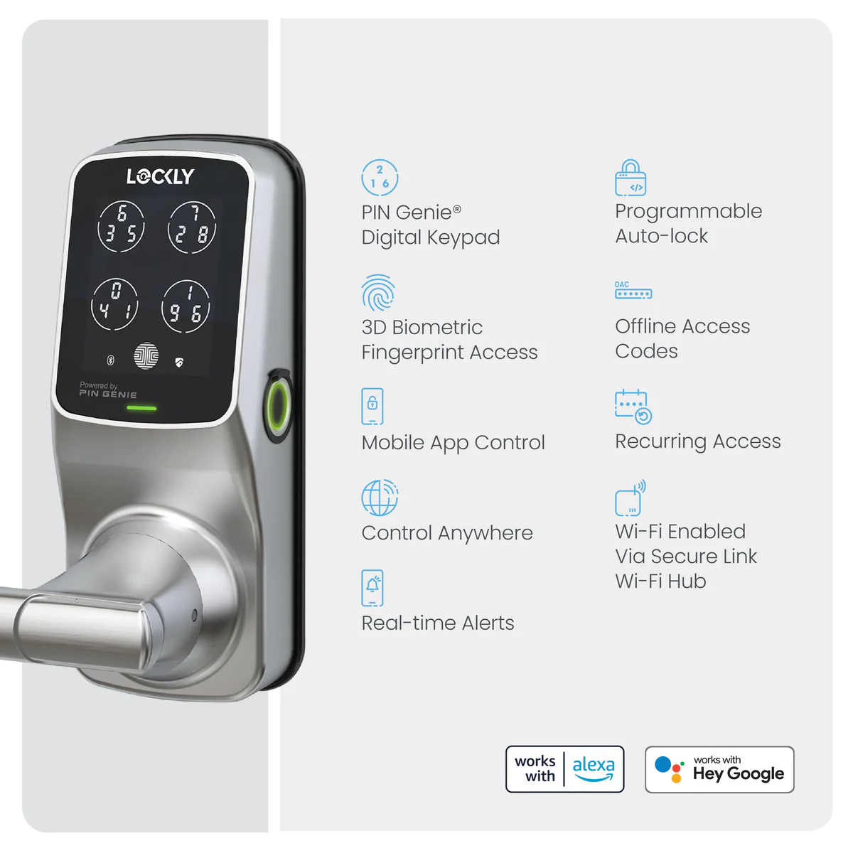 Lockly Secure Pro Smart Lock Latch Lockly Secure Pro Smart Lock Latch