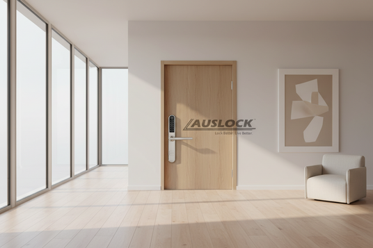 Wooden door with Smart lock Wooden door with Smart lock