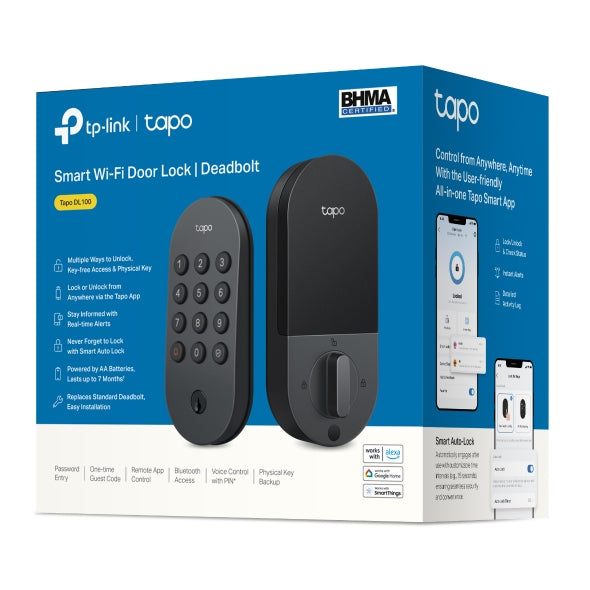TP-Link Tapo DL100 Smart Wi-Fi Deadbolt TP-Link Tapo DL100 Smart Wi-Fi Deadbolt