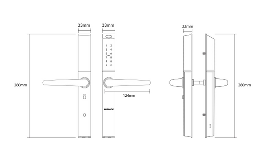 door handle with keypad door handle with keypad