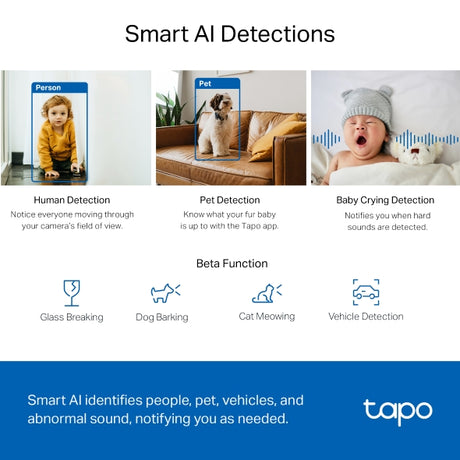 TP-Link Tapo TC72 Pan/Tilt AI Home Security Wi-Fi Camera