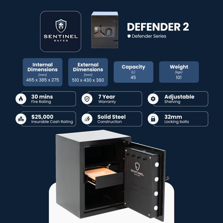 Sentinel Defender Series 2D Digital Safe (Online Only)