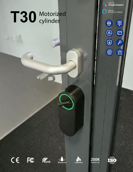 Smart Universal Cylinder Lock-  T30 + K6 (Clearance)