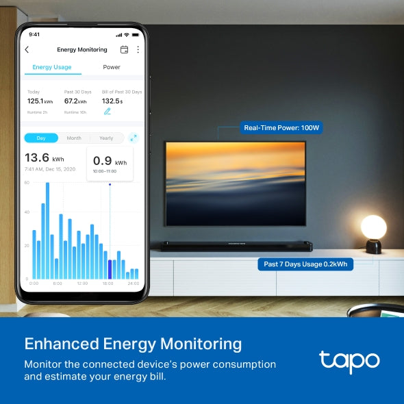 TP-Link Tapo P110 Smart Wi-Fi Plug with Energy Monitoring