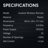 AUSLOCK Remote Key Fob for Smart Locks | Wireless Remote Access