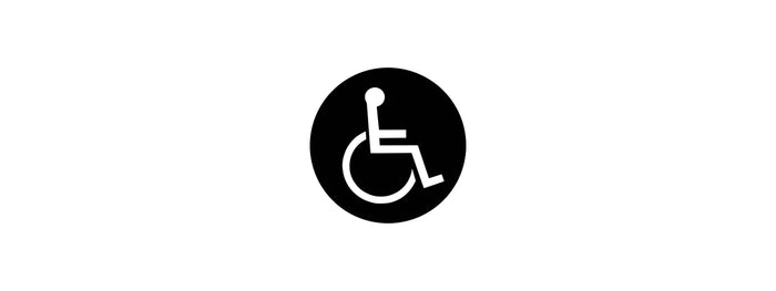 Disabled access icon on a white background