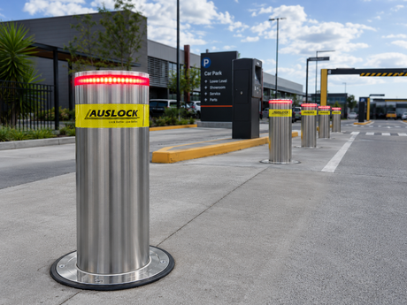 AUSLOCK Automatic Hydraulic Rising Bollards — Double Package