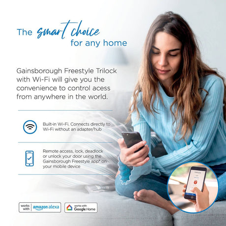 Gainsborough Freestyle Smart Wi-Fi Trilock
