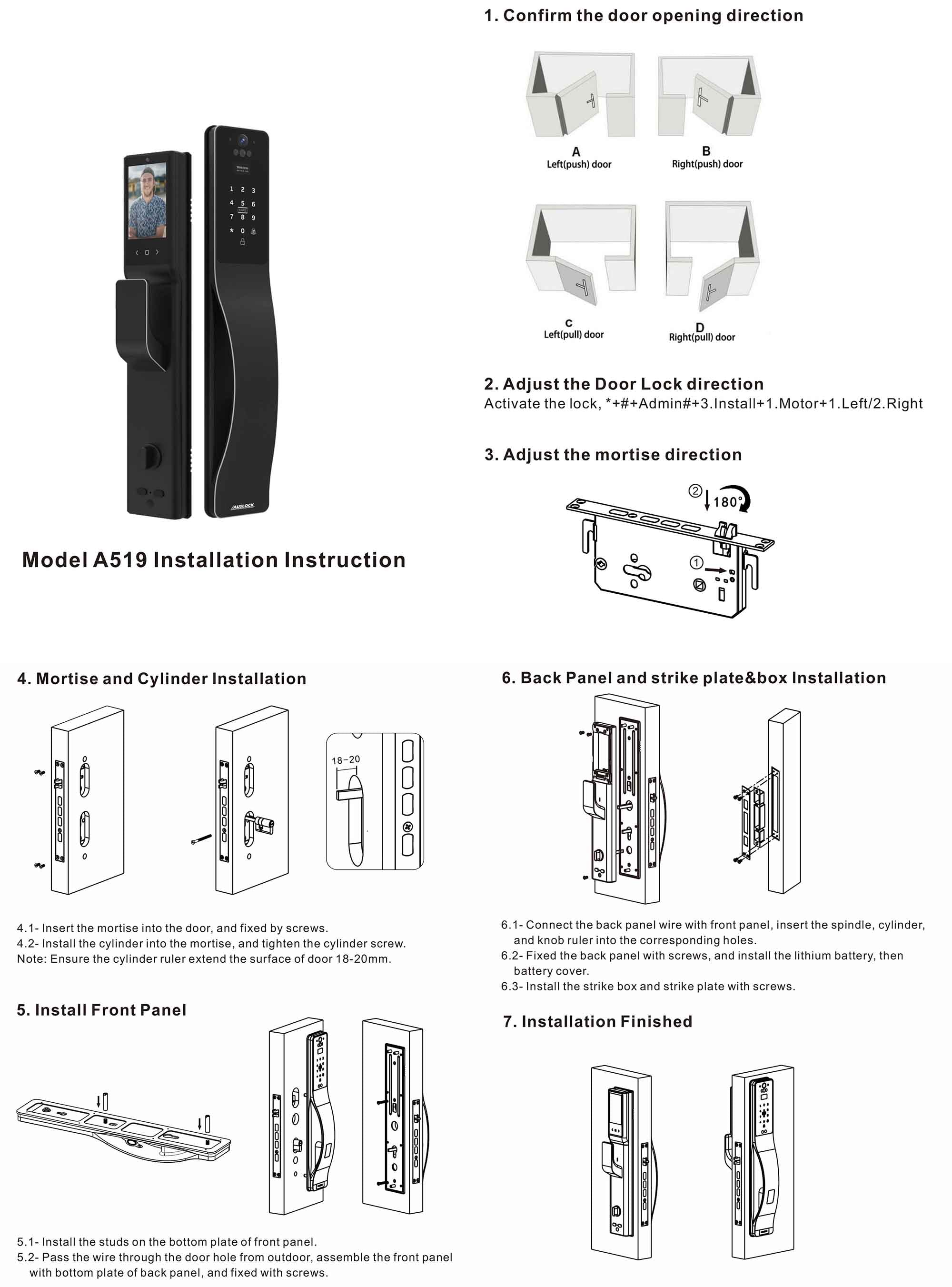 smart door lock with camera
