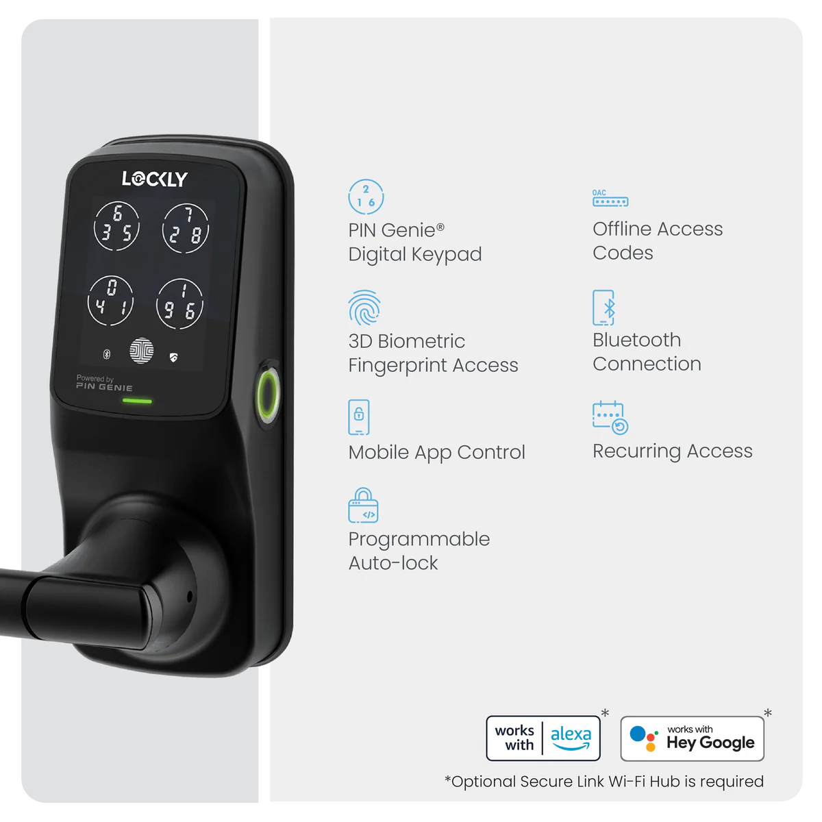 Lockly Secure Plus Smart Lock Latch