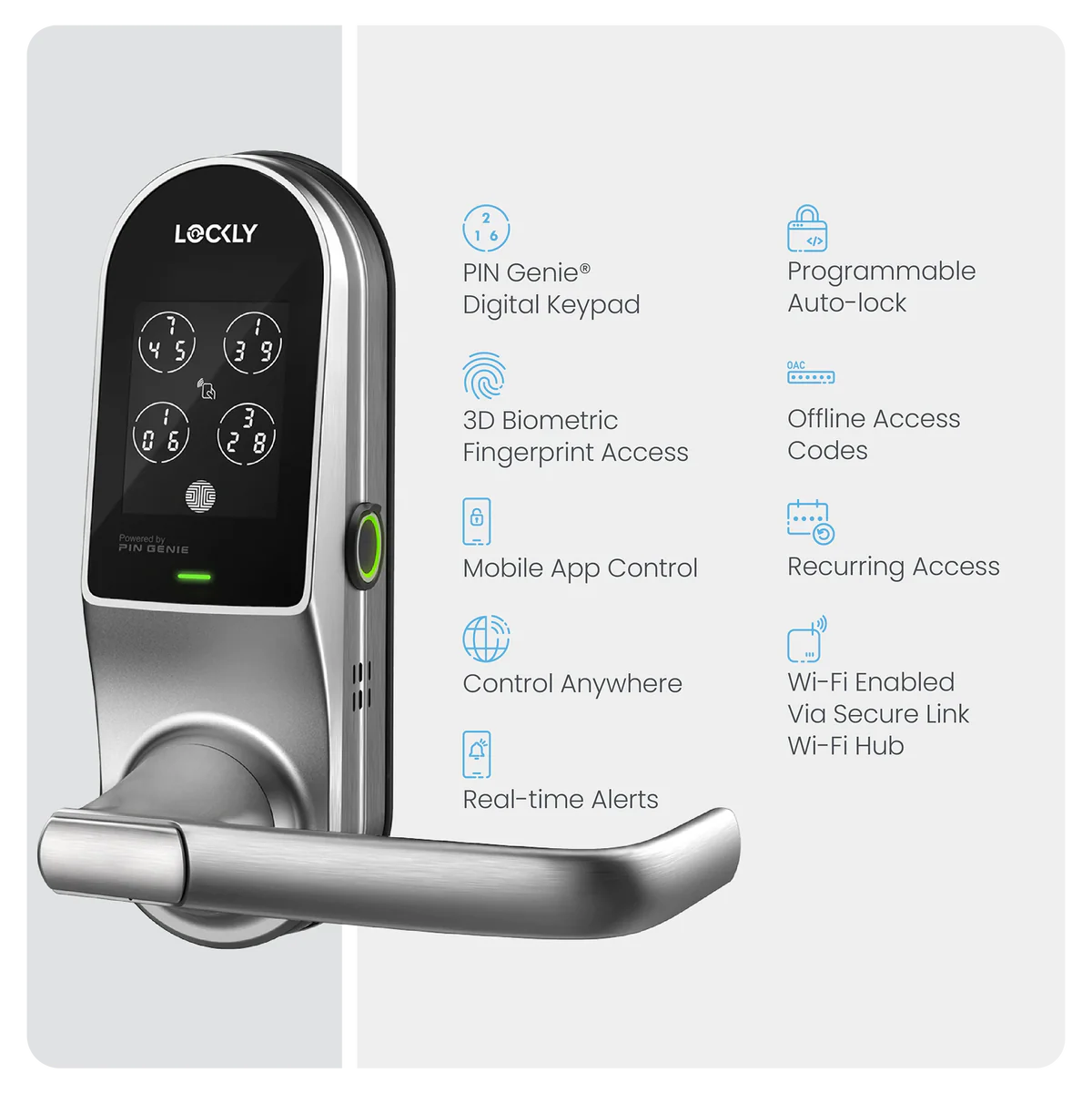 Lockly Guard Duo UL Fire-Rated Interconnected Smart Lock