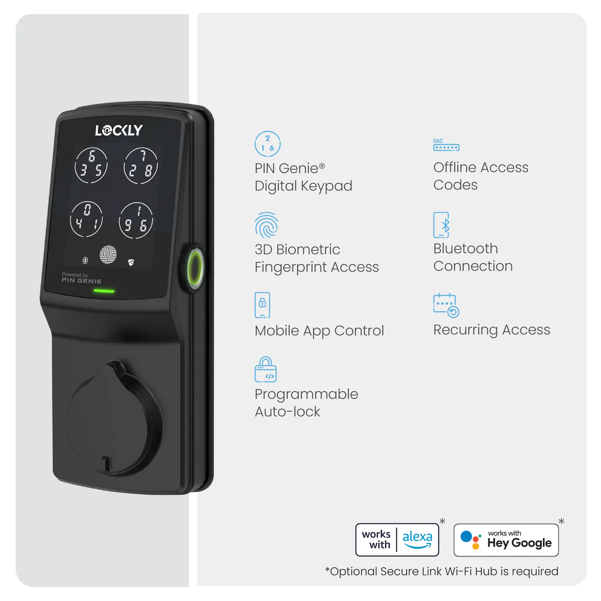 Lockly Secure Plus Smart Lock Deadbolt