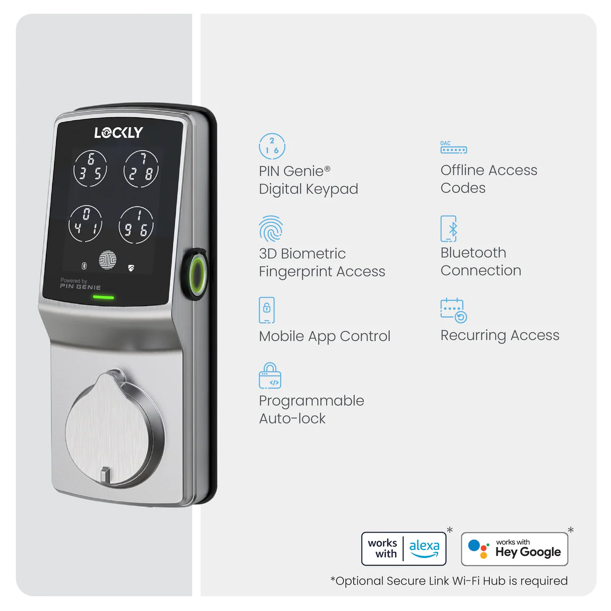 Lockly Secure Plus Smart Lock Deadbolt