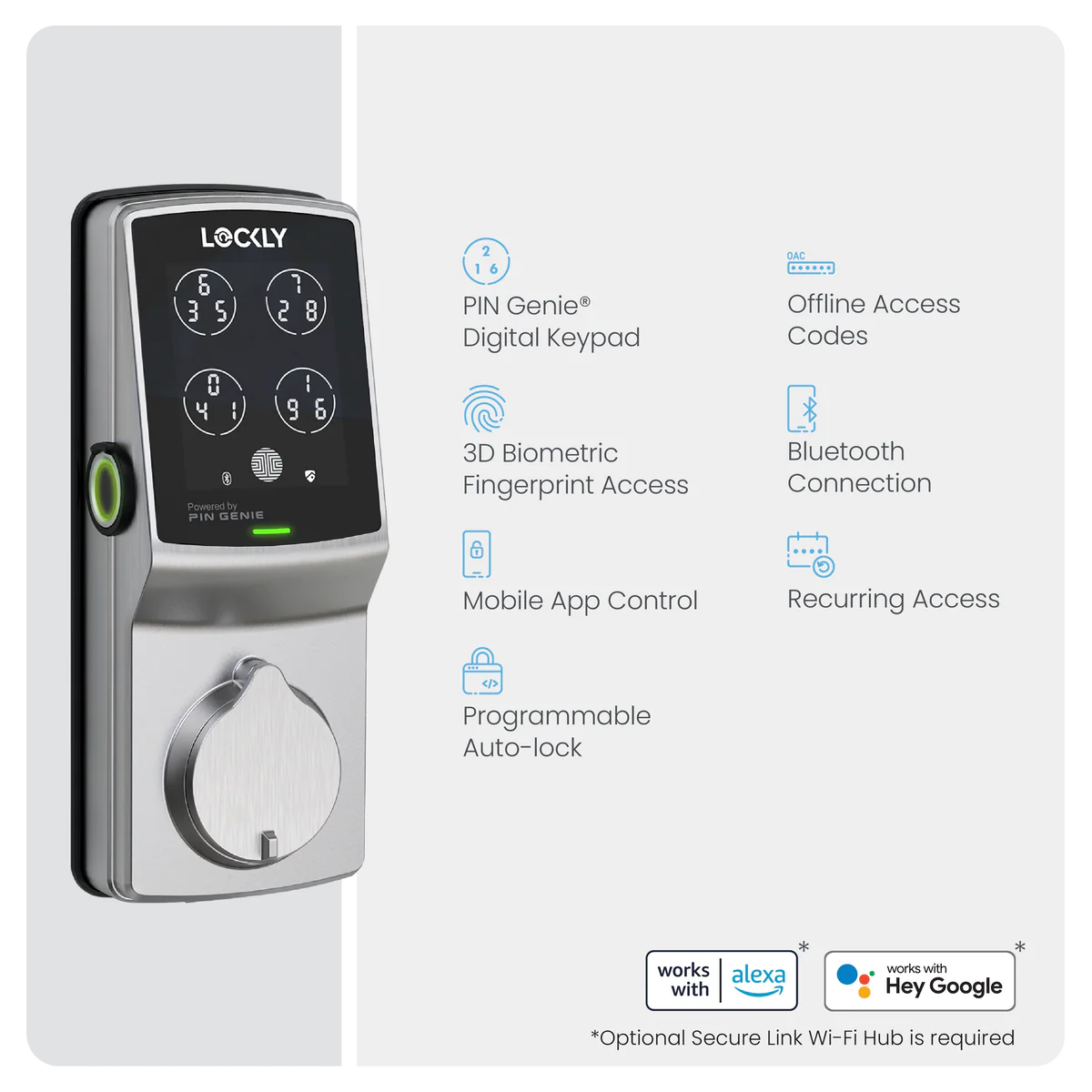 Lockly Secure Plus Smart Lock Deadbolt