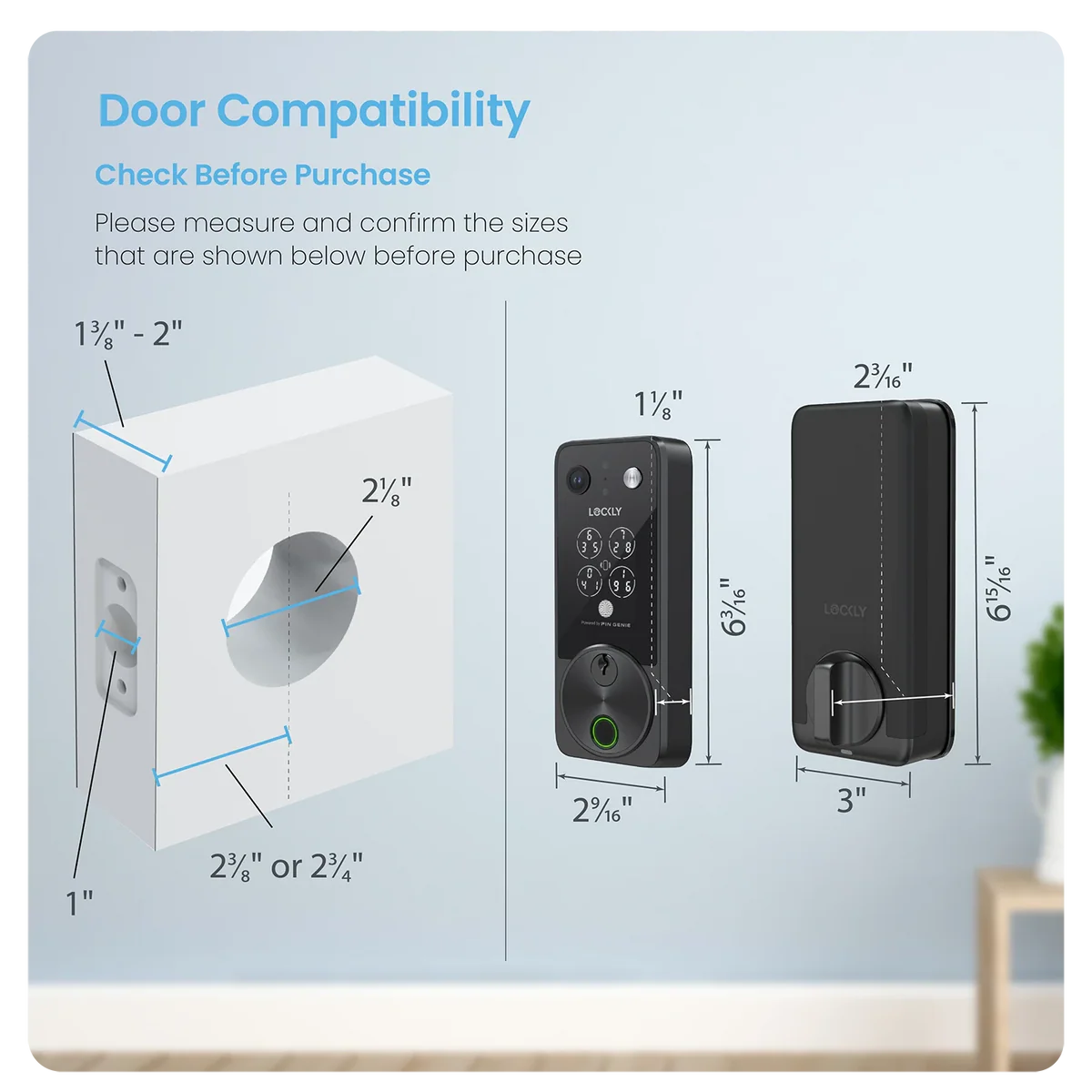 Lockly Vision Zeno Smart Lock | 2K Video Doorbell + Apple Home Key Australia