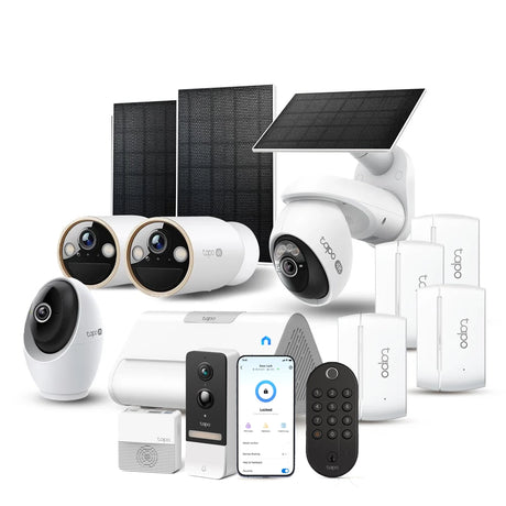 Tapo Full-Coverage Security Bundle with Smart Lock, Doorbell & Indoor Camera