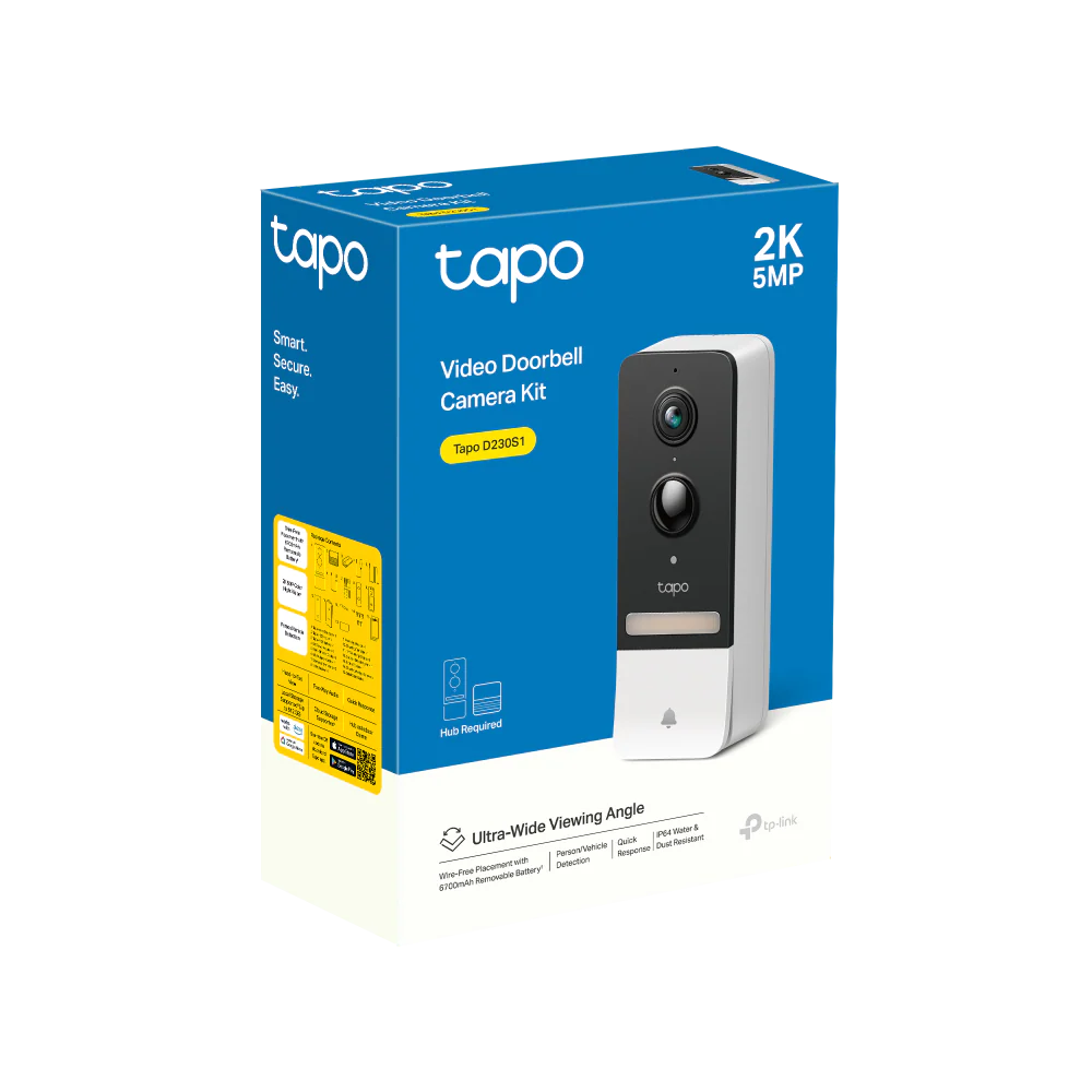 TP-Link Tapo D230S1 Smart Video Doorbell Camera Kit