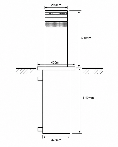 AUSLOCK Automatic Hydraulic Rising Bollards — Double Package
