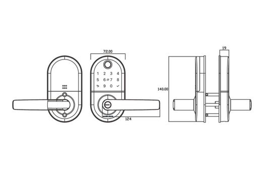 door lock pin pad