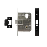 finger print locks mechanism with black strike plate on a white background