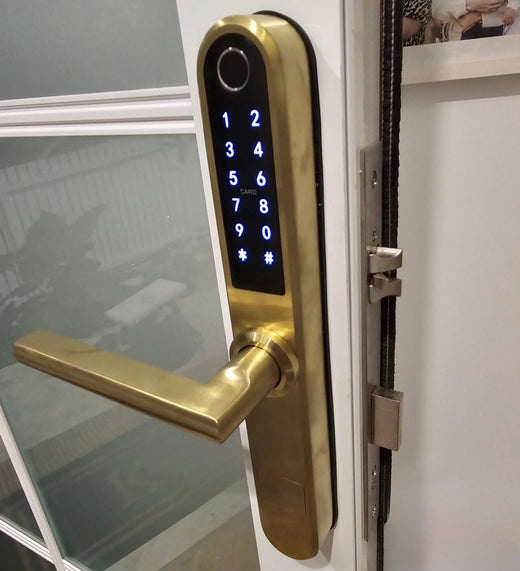 door handle with keypad
