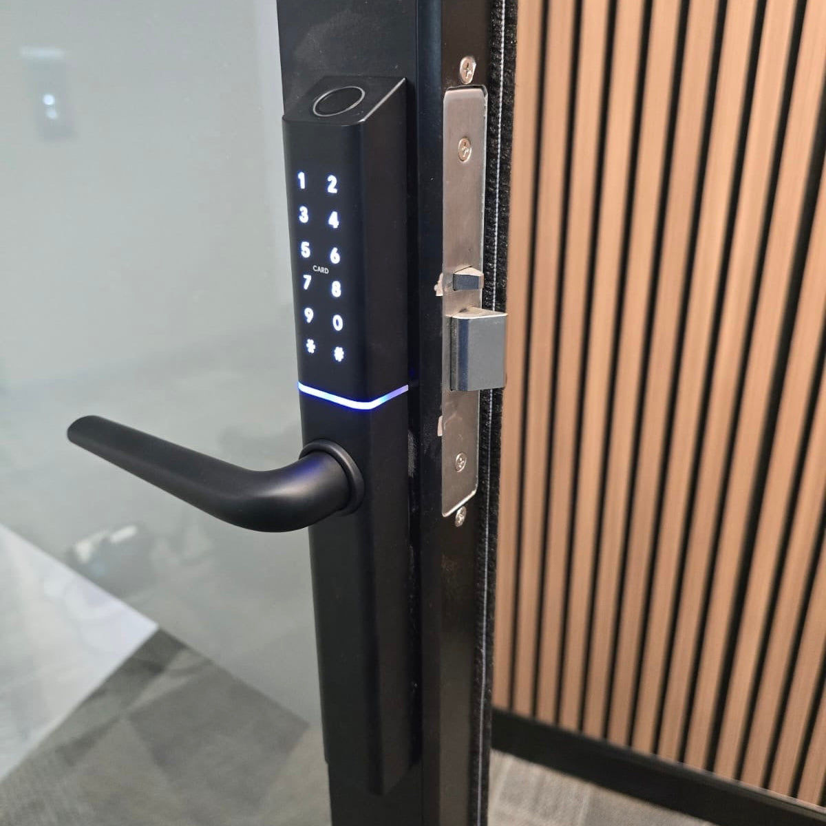 Digital door handle with keypad